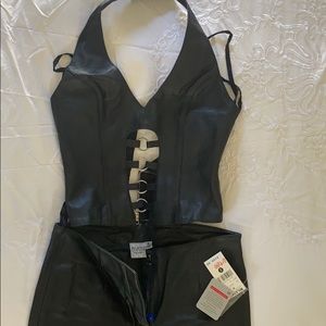 Hot! Leather pants and top